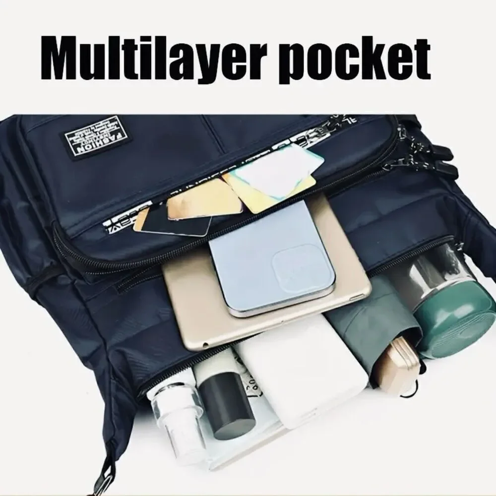 SALE NWT Large Capacity Spacious Multi-Layer shoulder sling Nylon Zipper Bag